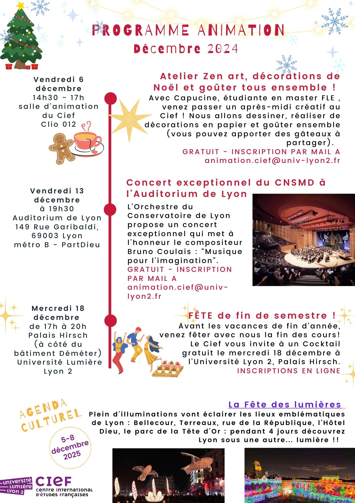 programme décembre