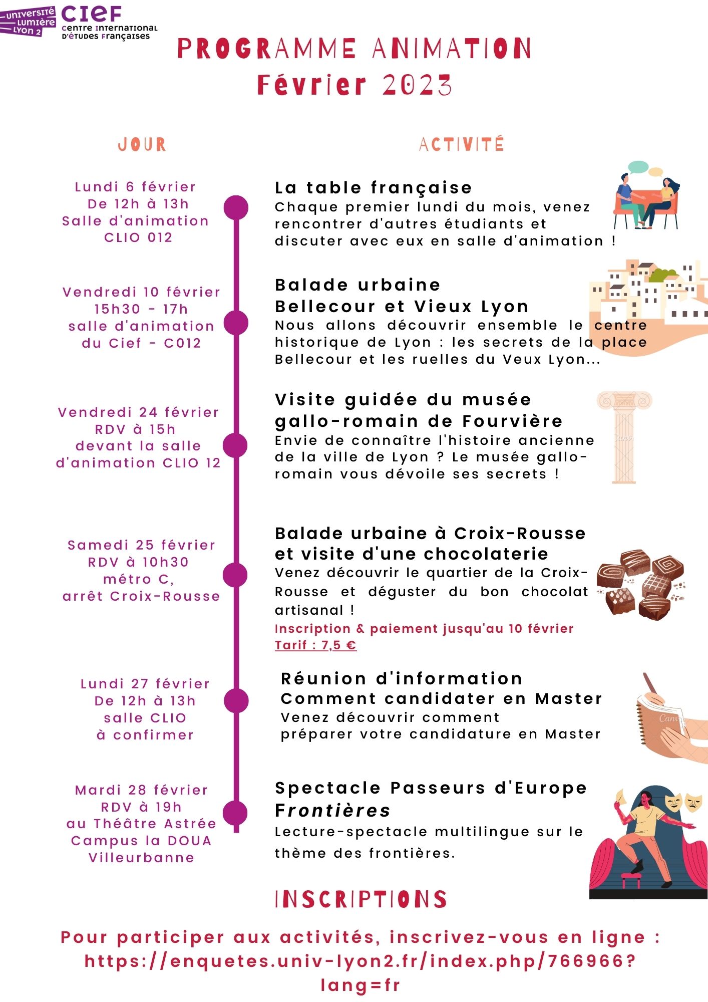 Programme activités février