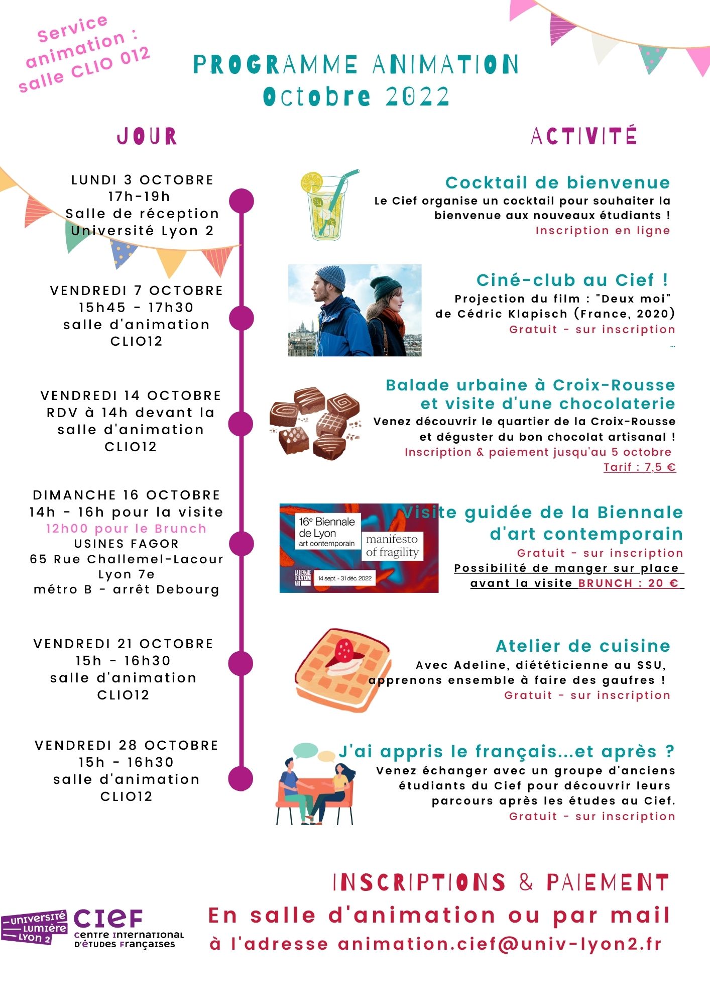 Programme octobre 2022